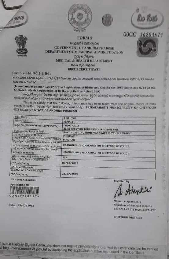 Birth Certificate