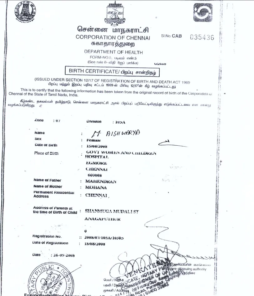 Birth Certificate