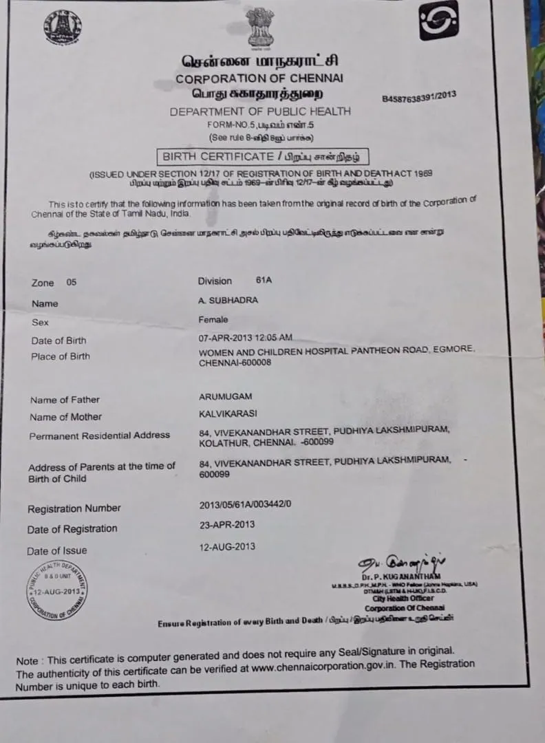 Birth Certificate