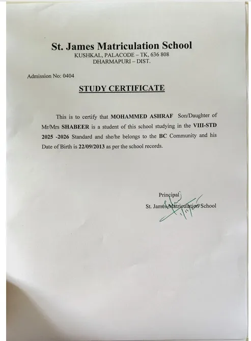 Bonafide Certificate