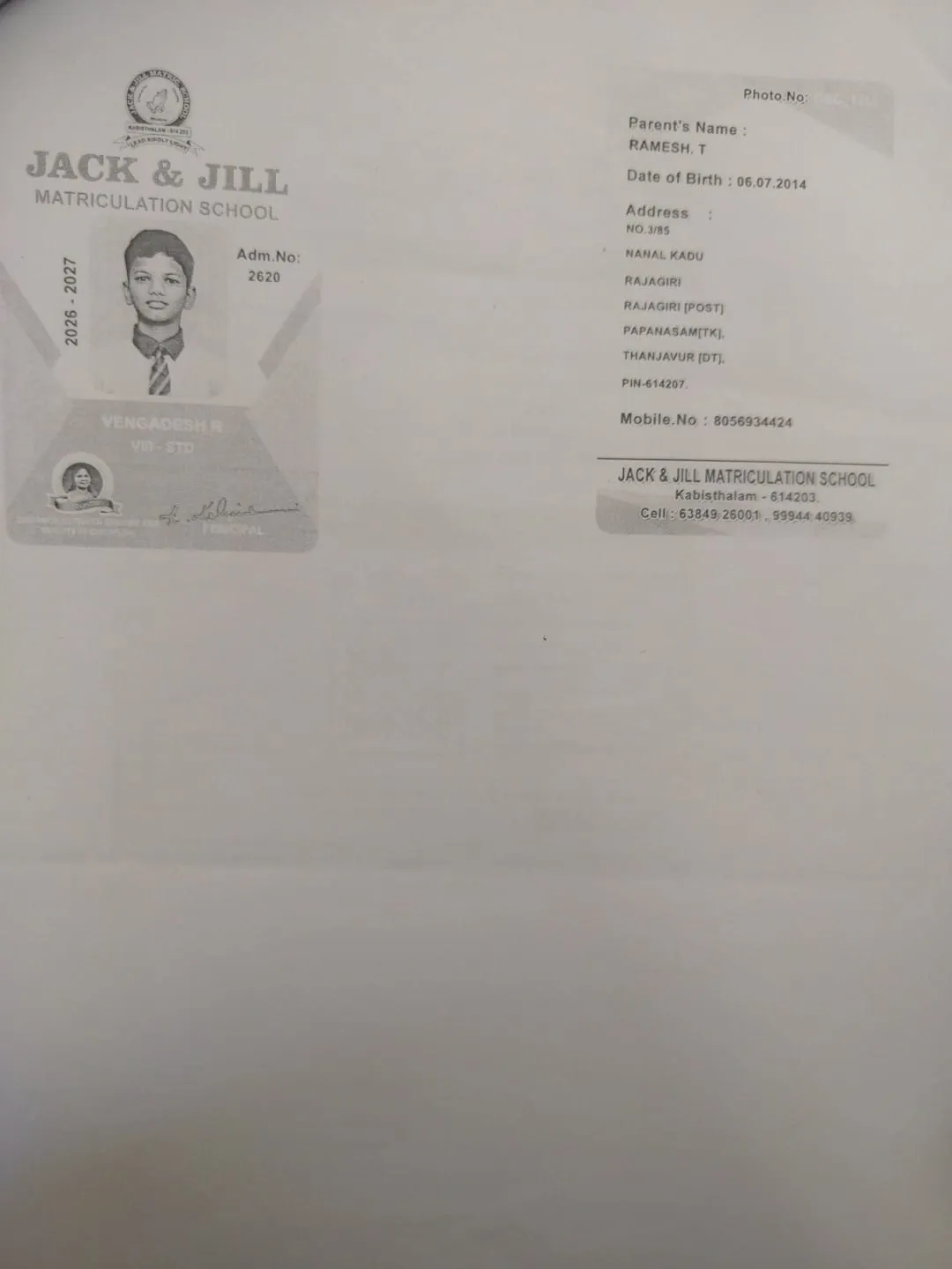 Bonafide Certificate