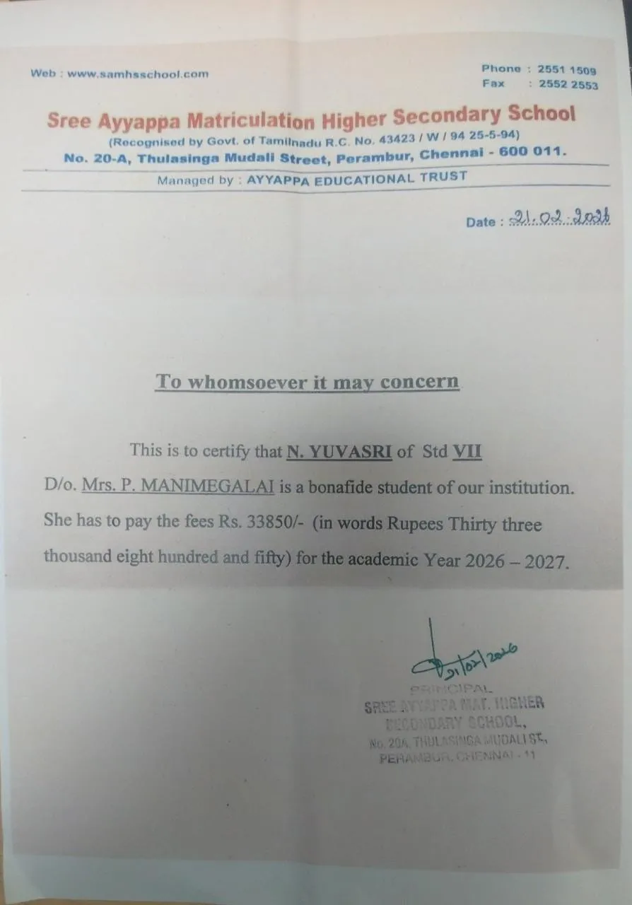 Bonafide Certificate