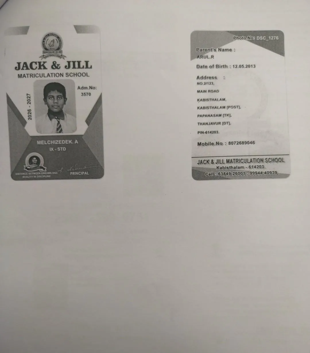Bonafide Certificate