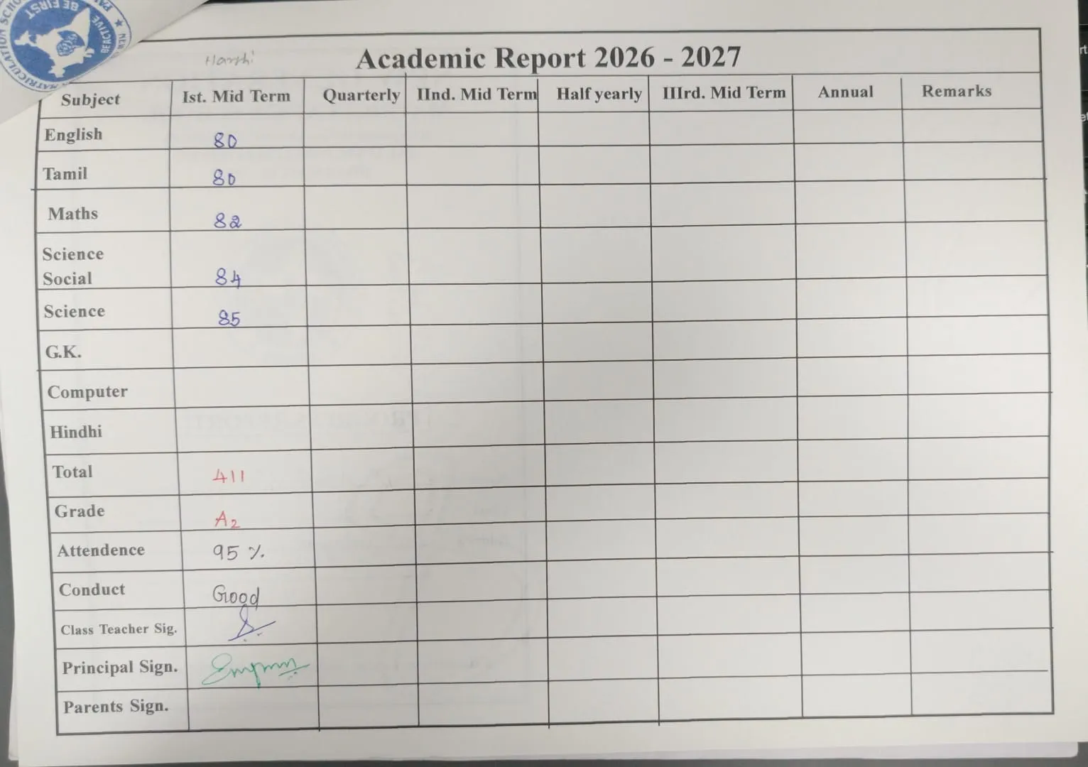 Marksheet