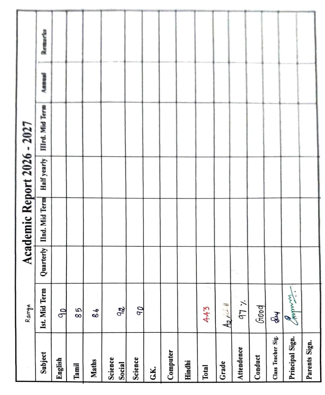 Marksheet