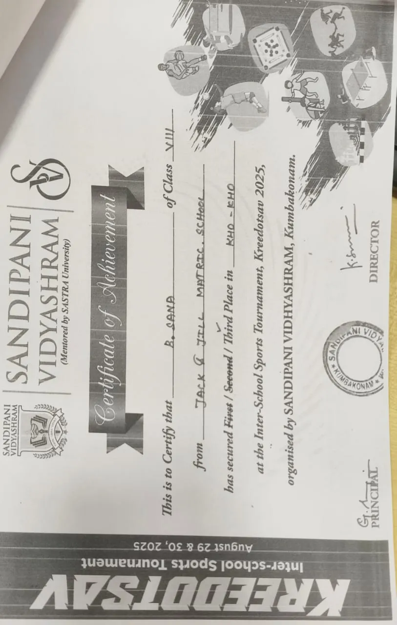 Sports Certificate