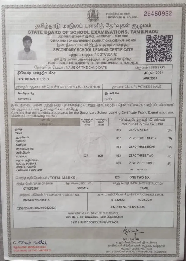 Marksheet