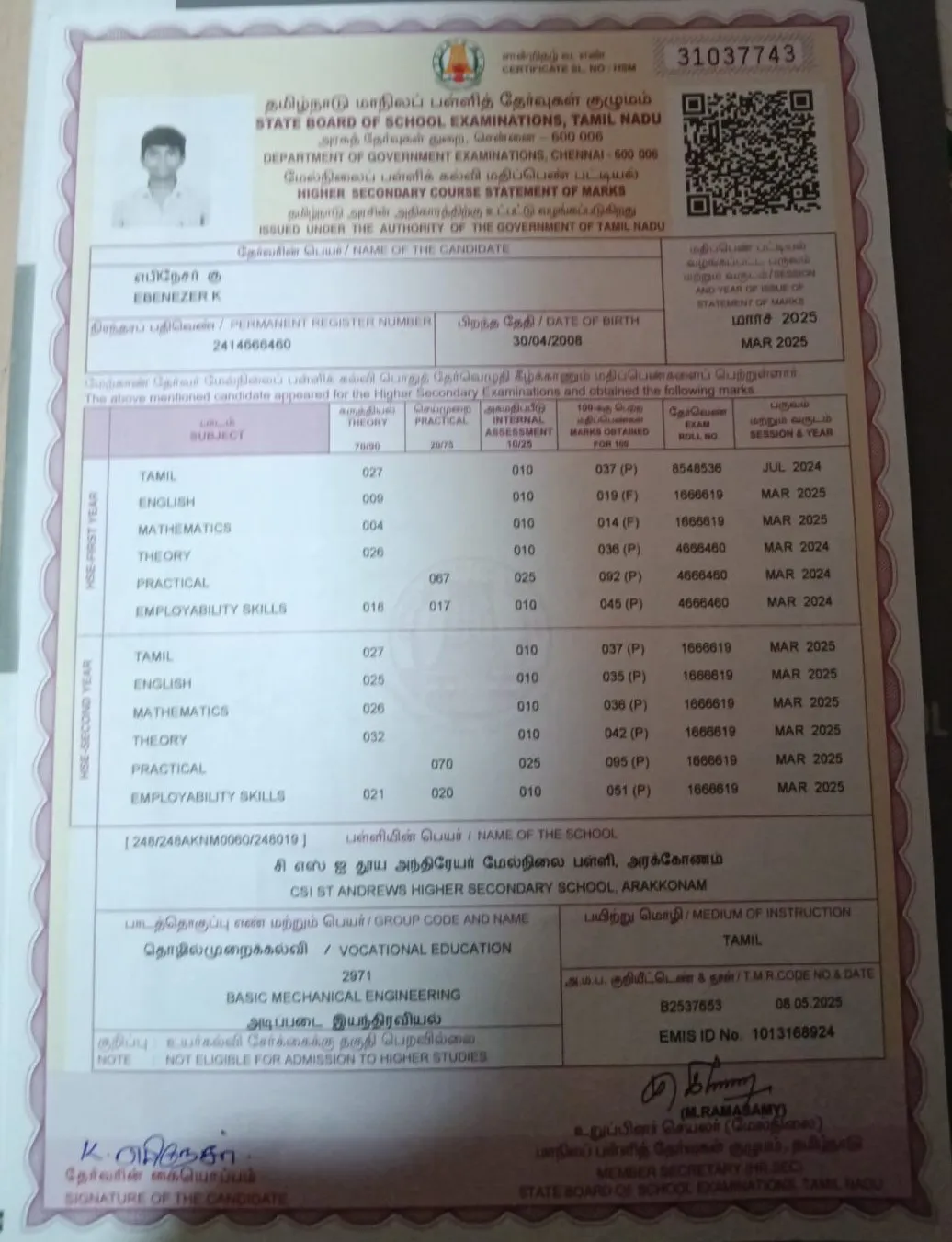 Marksheet