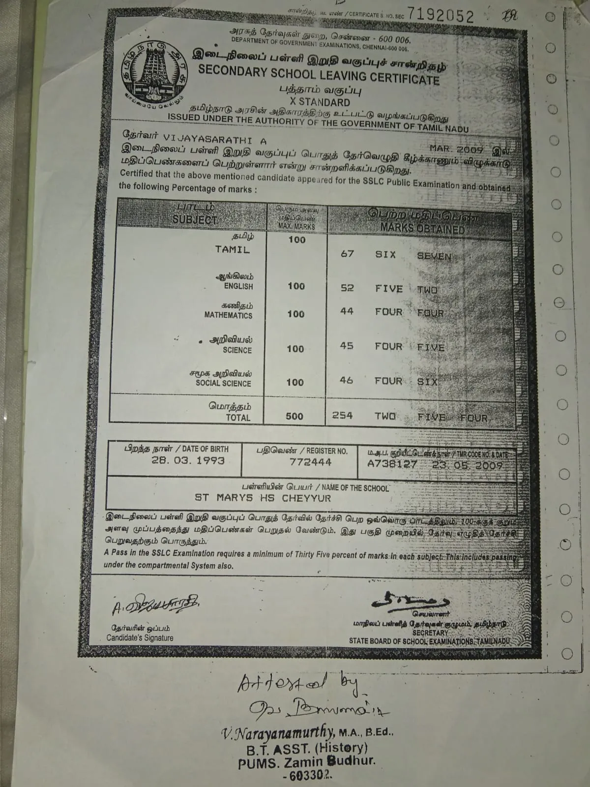 Marksheet