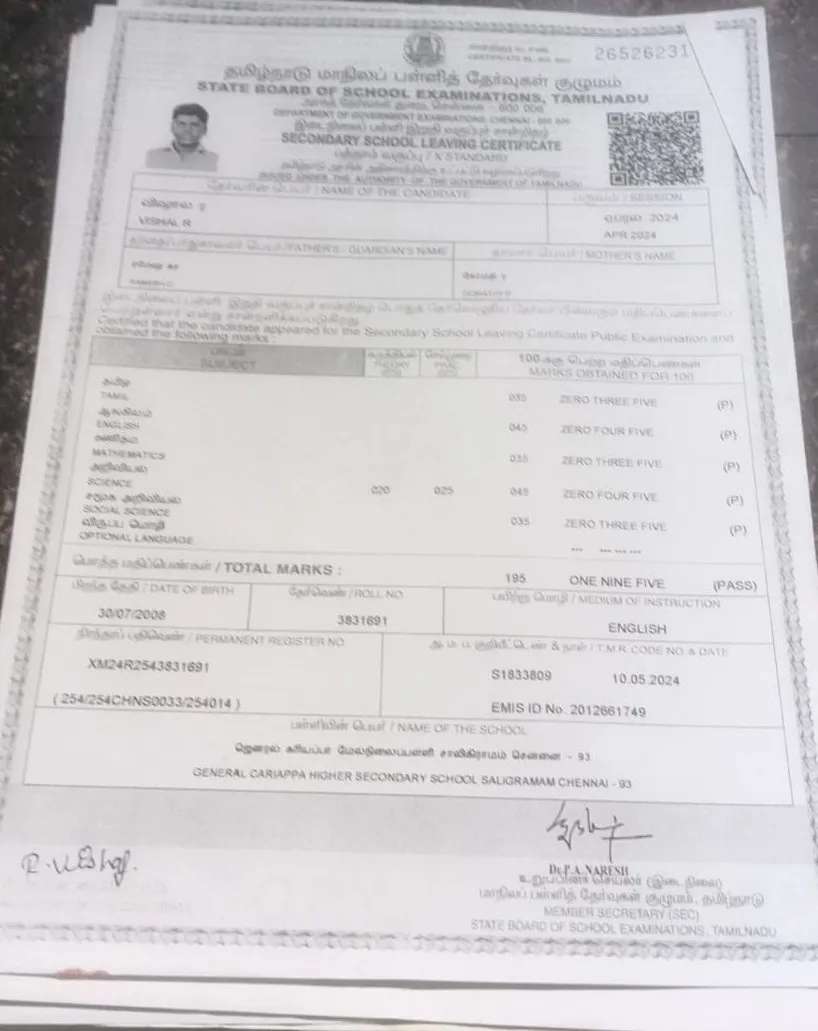 Marksheet